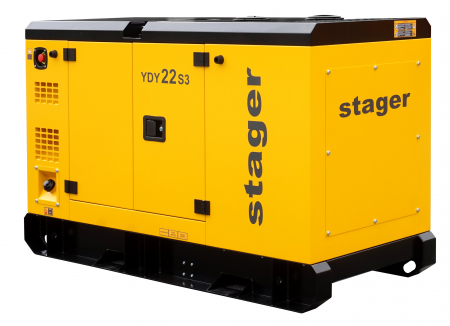 Generatoare industriale - Stager YDY22S3 Generator insonorizat 22kVA, 29A, 1500rpm, trifazat, diesel