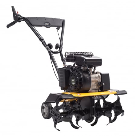 Utilaje agricole - Texas Lilli 365TG, motocultor profesional, transmisie dublu arbore, benzina, 1.4kW, adancime 260mm, latime 400-600mm, 2 viteze, roti cauciuc, rarita, garantie pe viata cutite