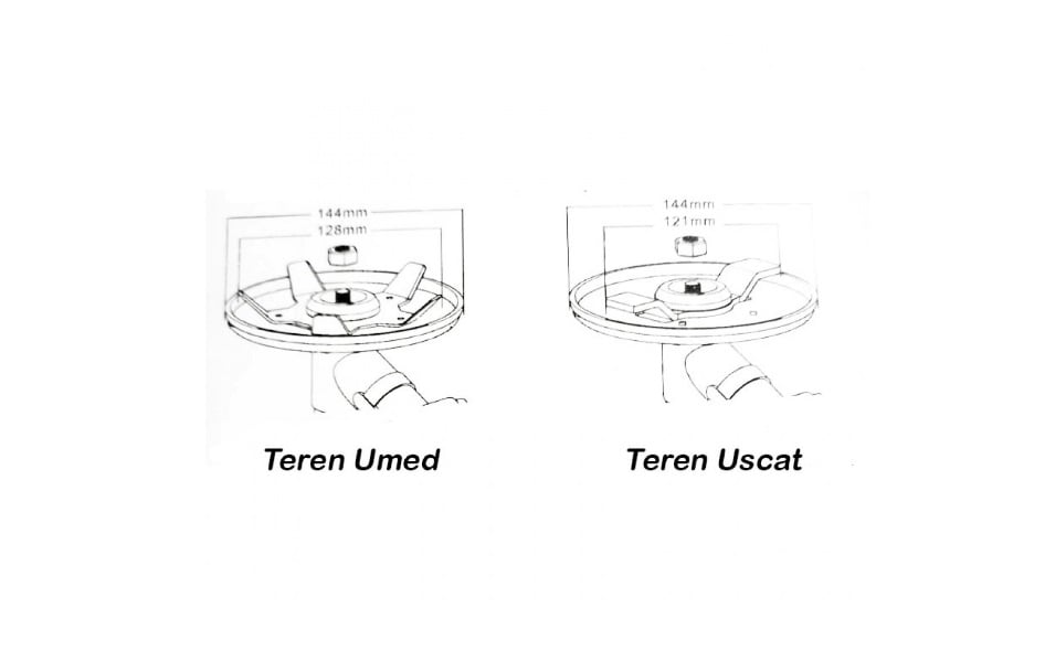 Disc motocoasa pentru buruieni, prasit /plivit rosu stea [3]