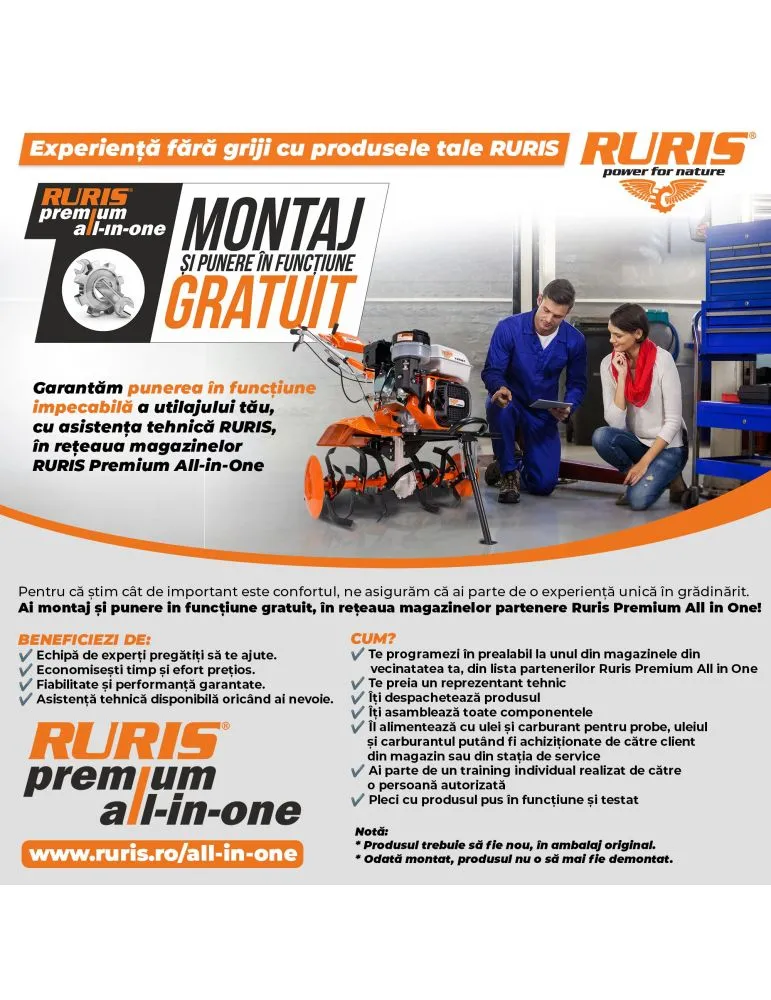 Motocoasa de umar Ruris DAC 310, 2.5CP, motor Tez, 2 timpi [2]