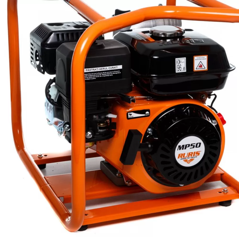 Motopompa apa curata Ruris MP50, 7 CP, 212 CC, 25 m³/h debit apa, 2" prindere furtun, 25 m inaltime refulare, 8 m adancime absorbtie, 3.6 l, benzina [4]