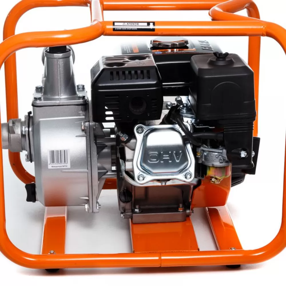 Motopompa apa curata Ruris MP50, 7 CP, 212 CC, 25 m³/h debit apa, 2" prindere furtun, 25 m inaltime refulare, 8 m adancime absorbtie, 3.6 l, benzina [5]