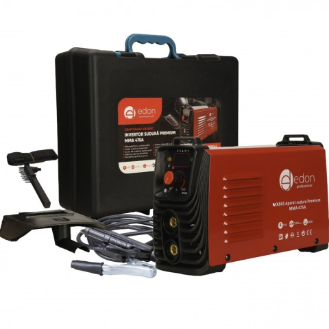Aparat de sudura - Aparat sudura PREMIUM MMA 475 A, afisaj electronic, cablu 12mm / 3m, valiza transport, MX845