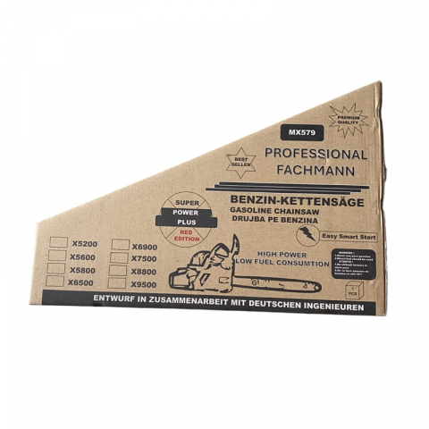 Drujba pe benzina Super Power Plus Red Edition, 9.8 CP, lama 40 cm + lant 32 dinti, eficienta maxima [3]