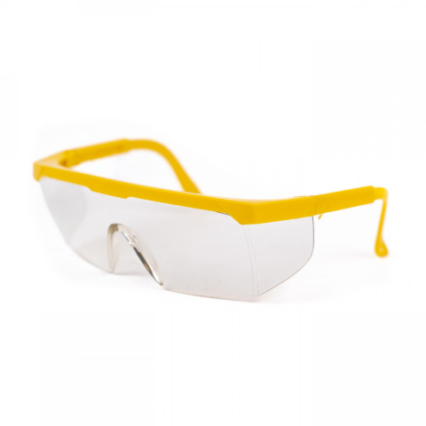 Consumabile motocoase - Ochelari de protectie PVC, lentile policarbonat transparente, rama galbena