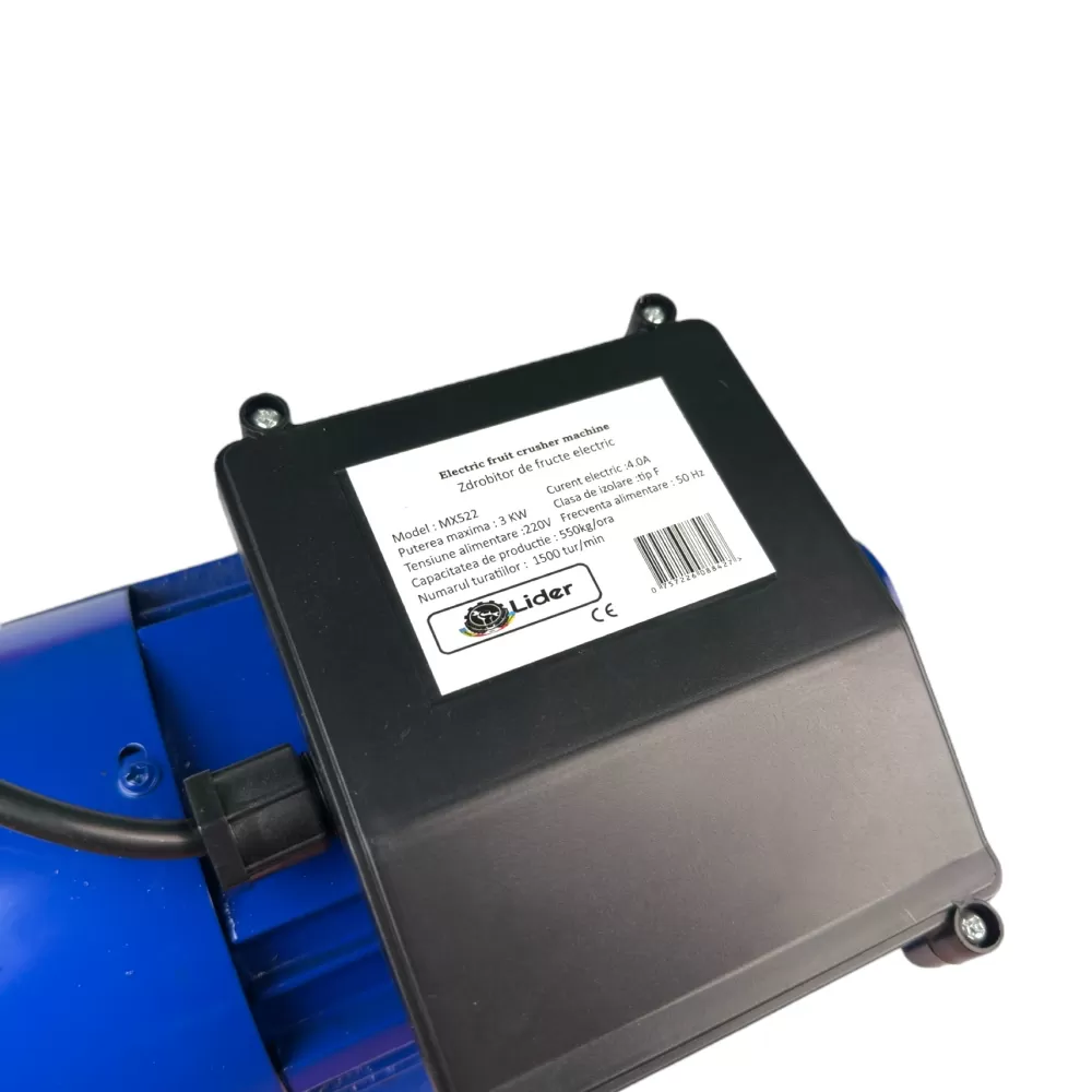 Zdrobitor electric de fructe Lider, model MX522, motor 2.2 kW [2]