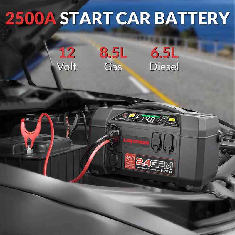 Booster auto LOKITHOR AW401 5 în 1, 2500 A, cu compresor 150 PSI și spălător cu presiune [4]
