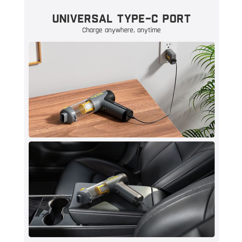 Aspirator auto portabil Fanttik Slim V9 Mix, 4 in 1, putere de aspirare 12.000 Pa, afisaj LCD smart [7]