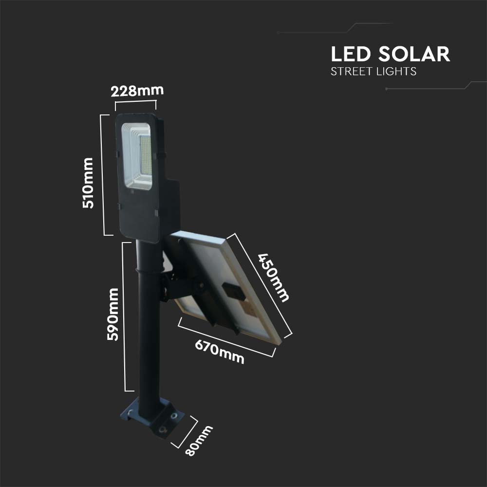 Lampa stradala LED solara 50W 4000K IP65 pentru exterior [2]