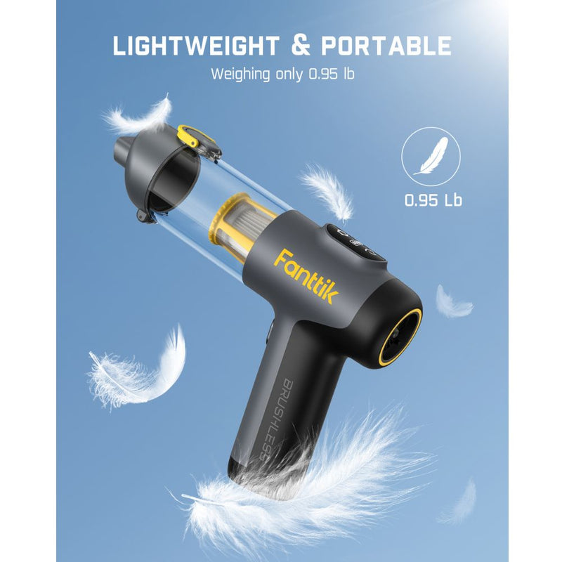 Aspirator auto portabil Fanttik Slim V9 Mix, 4 in 1, putere de aspirare 12.000 Pa, afisaj LCD smart [5]