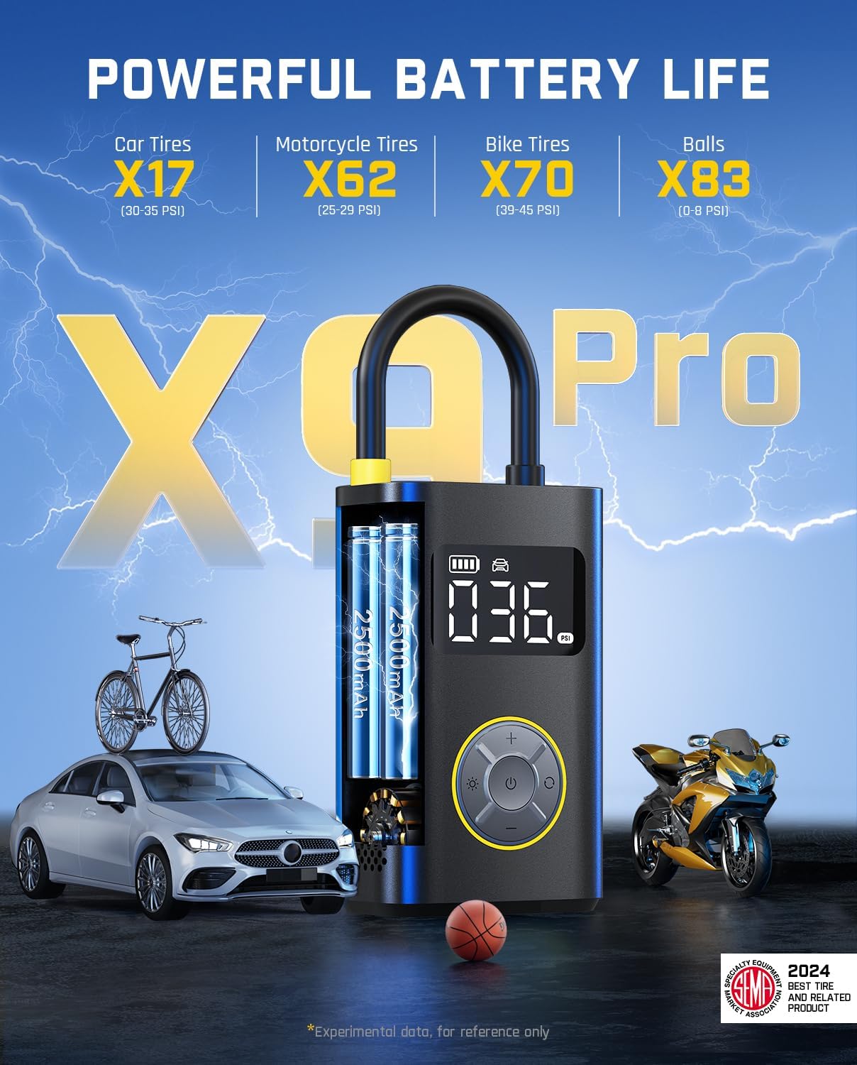 Pompa electrica fara fir Fanttik X10 Pro Max pentru anvelope, presiune de pana la 150 PSI, oprire automata si afisaj digital [3]