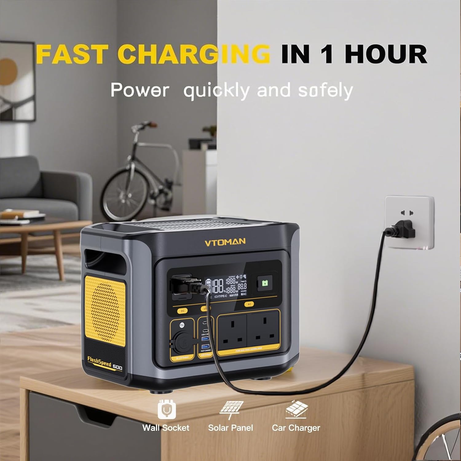 Statie de incarcare portabila VTOMAN FlashSpeed600 600W 499Wh [2]