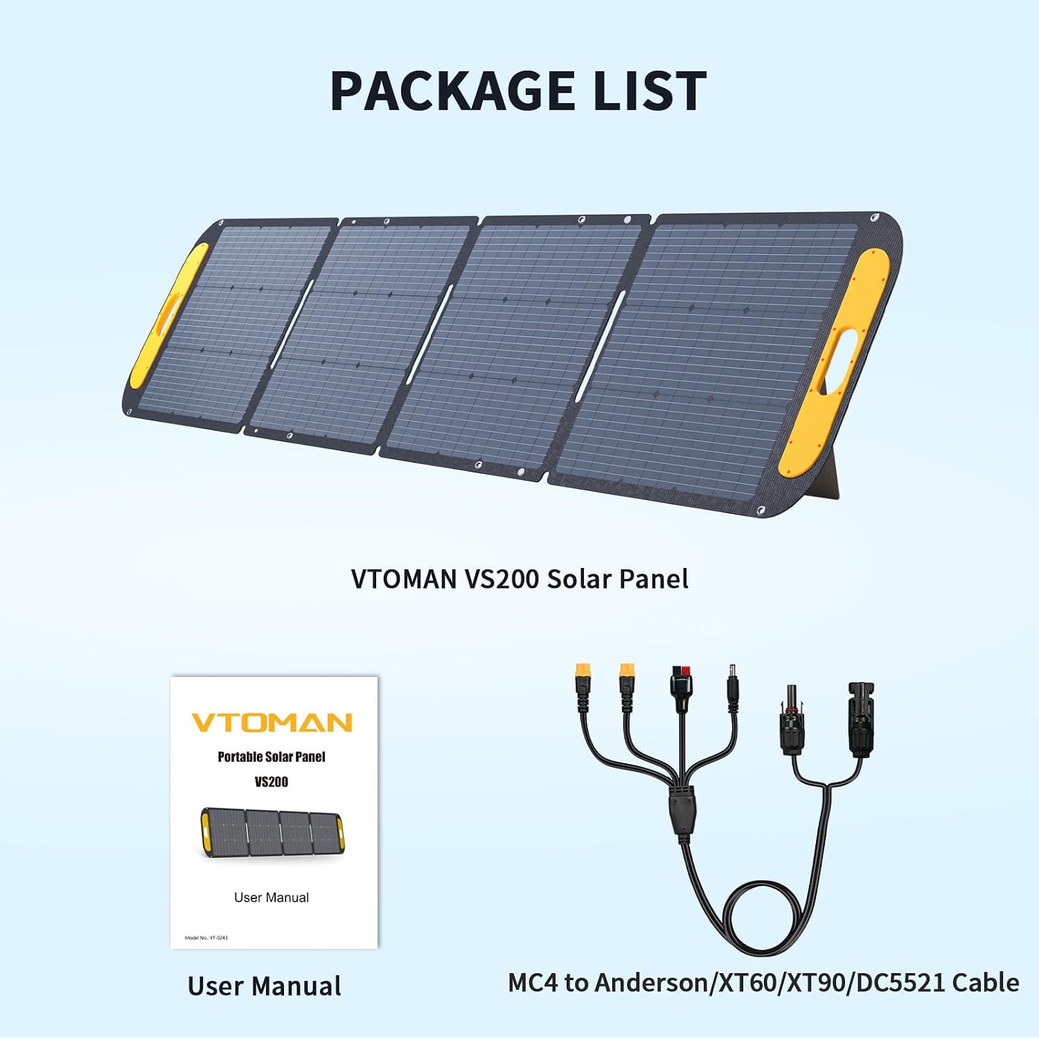 Panou solar portabil VTOMAN VS200 de 200 W [10]