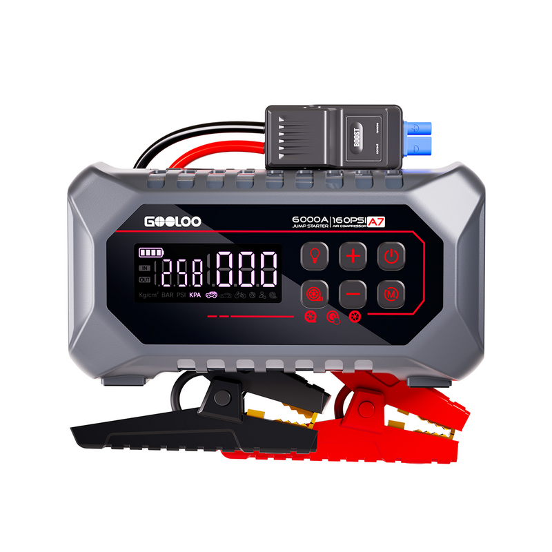 Booster auto GOOLOO A7, 6000 A, cu compresor de aer 160 PSI și baterie de 88,8 Wh [0]