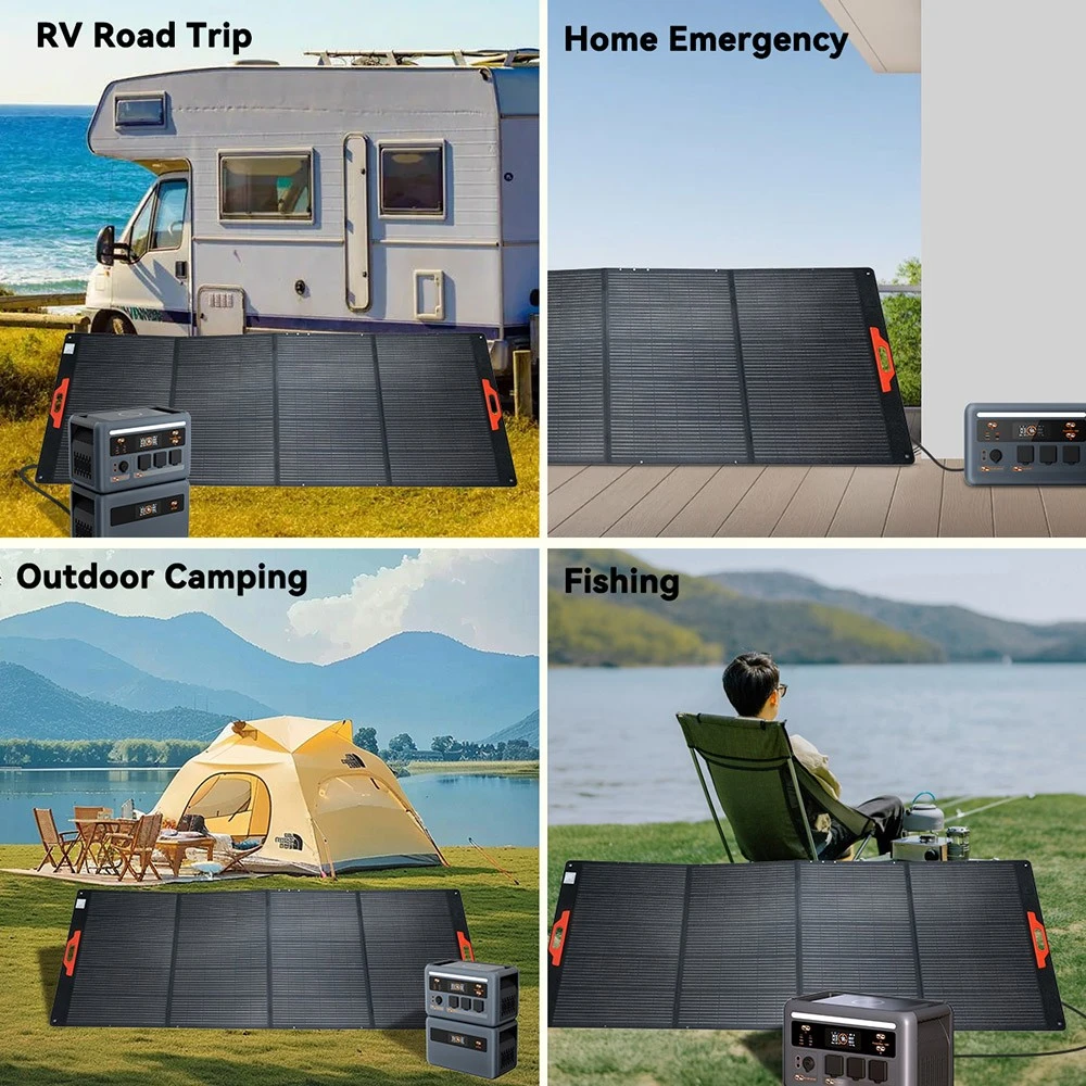 Panou Solar Portabil Pliabil 400W, Oscal PM400 Pro, Monocristalin, ETFE, IP67 [9]