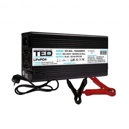 Incarcatoare si Redresoare - Incarcator inteligent pentru baterii LiFePO4 12V, 20A, 292W (14.6V)