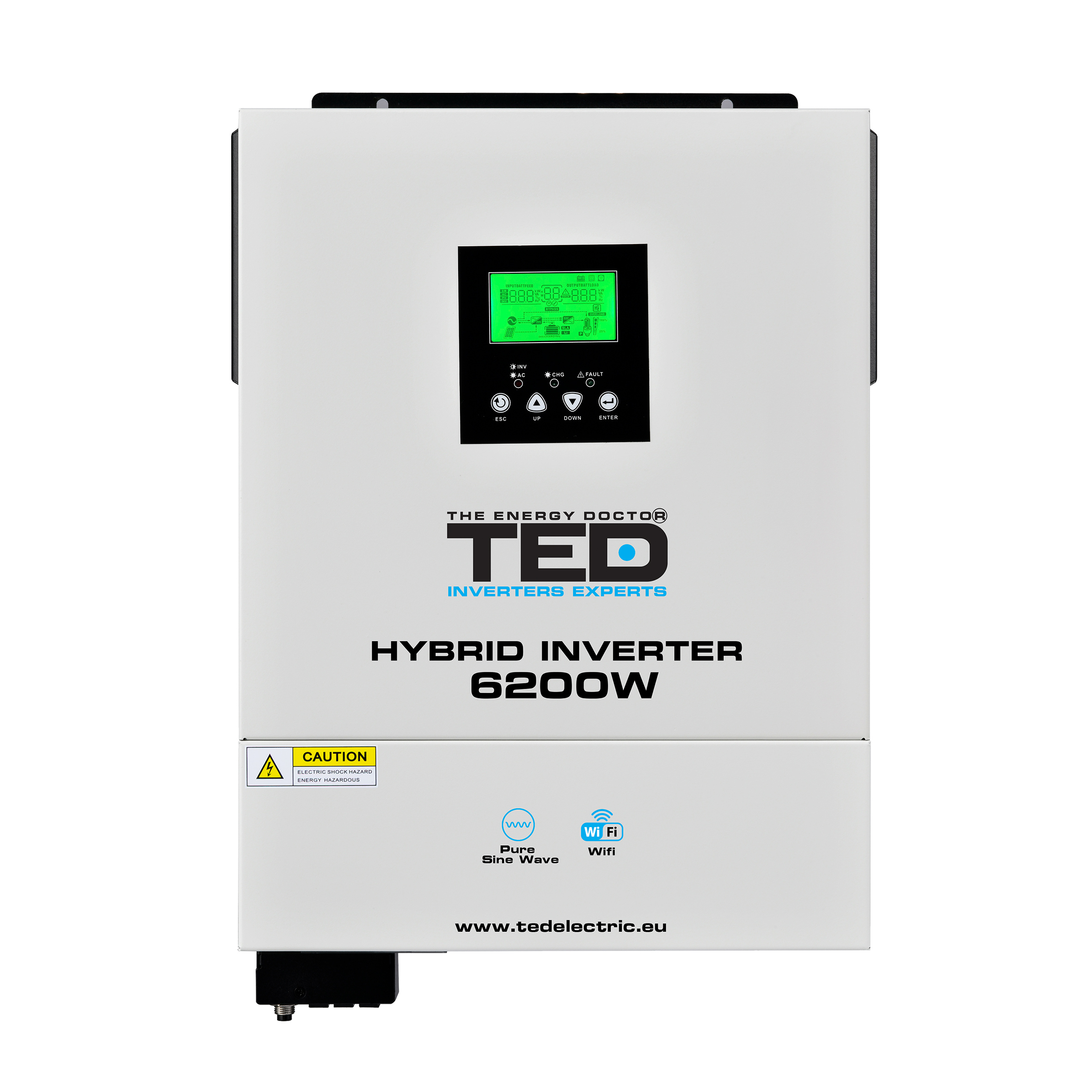 Invertor solar hibrid 6kW, undă sinusoidală pură, MPPT, baterie 48V, Wi-Fi [1]