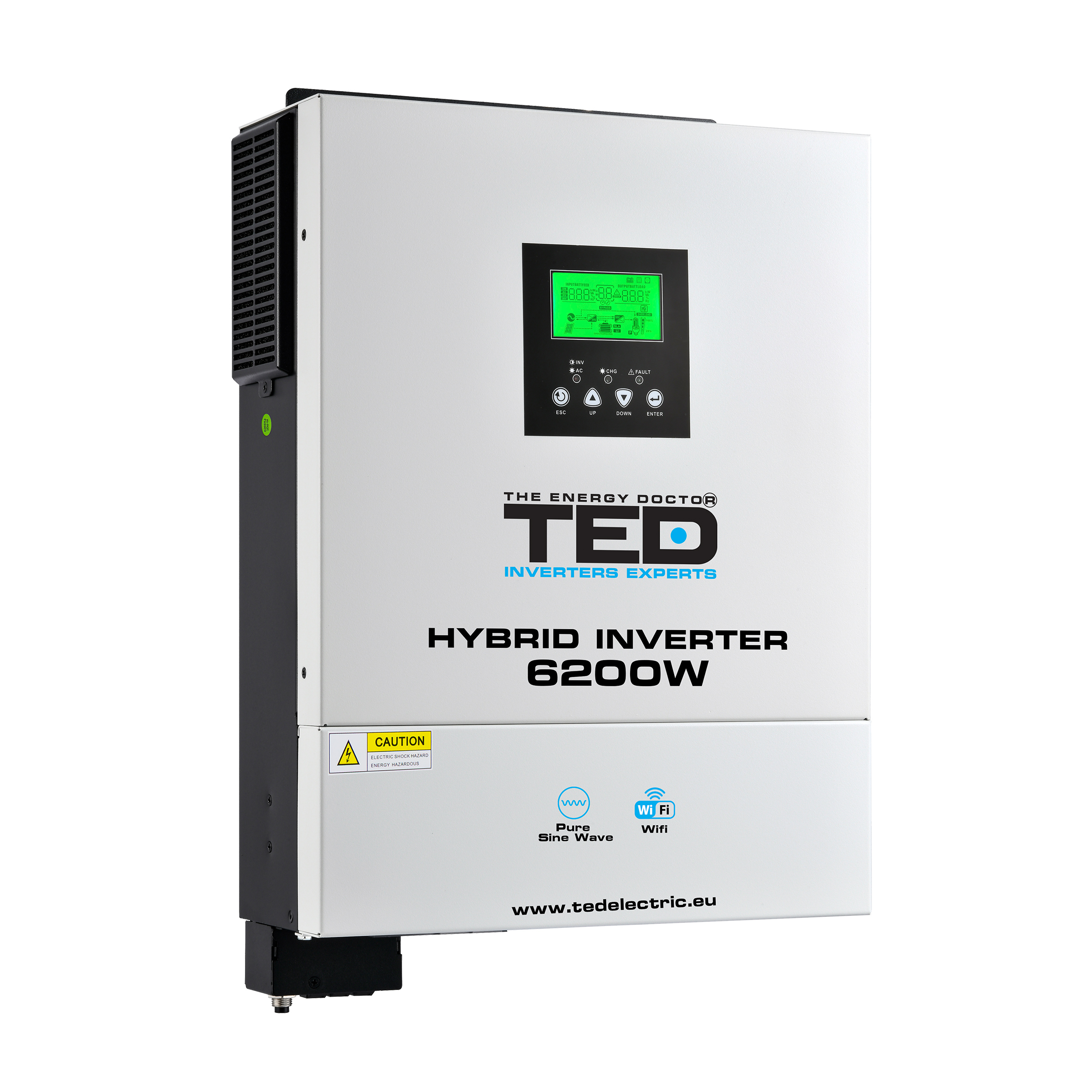 Invertor solar hibrid 6kW, undă sinusoidală pură, MPPT, baterie 48V, Wi-Fi [2]