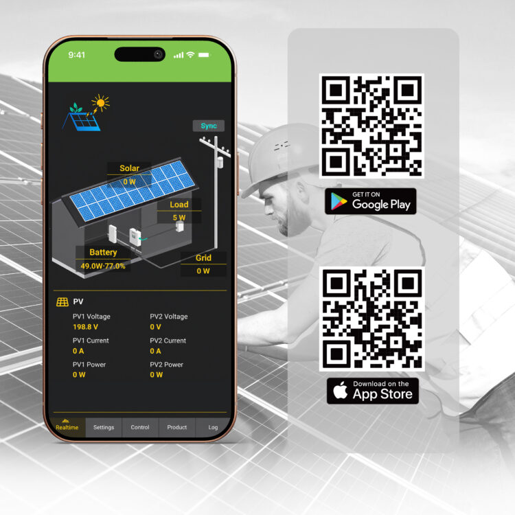 Invertor solar hibrid 6kW, undă sinusoidală pură, MPPT, baterie 48V, Wi-Fi [4]