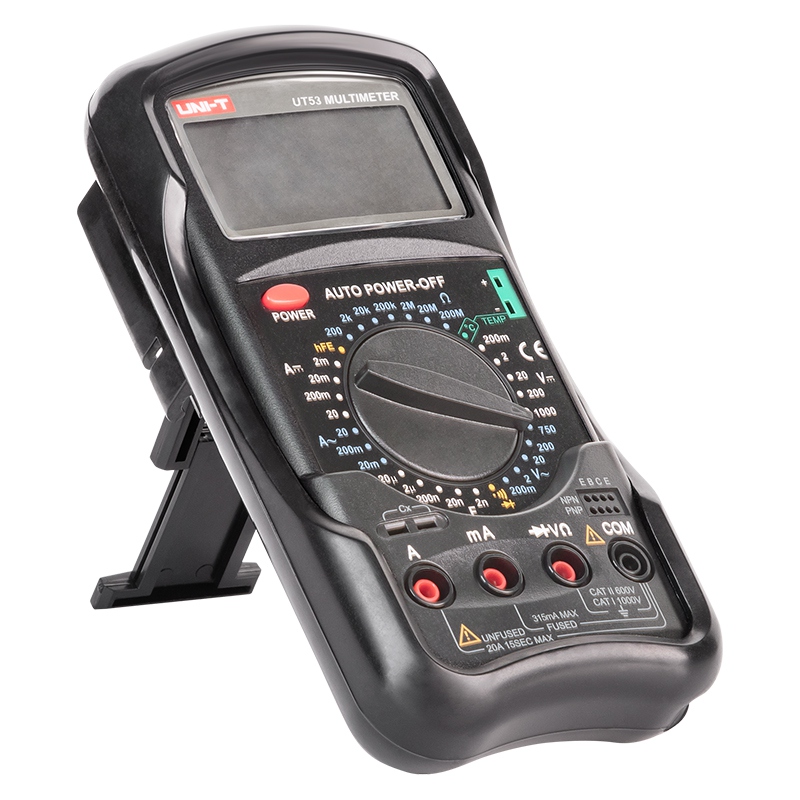 Multimetru Digital Uni-T UT53, Temperatura -20 pana la 1000°C, Capacitate 20µF, Tensiune, Curent, hFE [3]