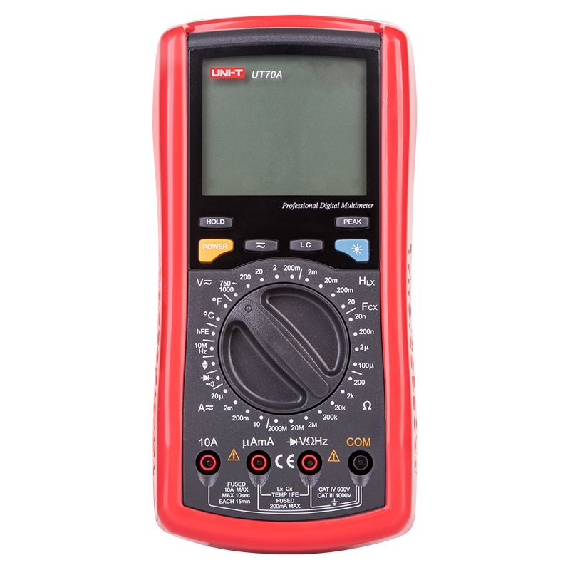 Multimetru Digital Uni-T UT70A, Inductanta 20H, Capacitate 100µF, Frecventa 10MHz, Temperatura 1000°C, Oprire Automata [1]