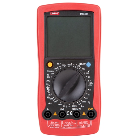 Multimetre Portabile - Multimetru Digital Uni-T UT58C, Temperatura 1000°C, Frecventa 20kHz, Capacitate 100µF, Oprire Automata