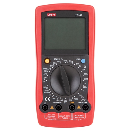 Multimetre Portabile - Multimetru Digital Uni-T UT107, Masurare RPM si Unghi Dwell, Temperatura 1000°C, Tensiune DC/AC, Curent, Rezistenta