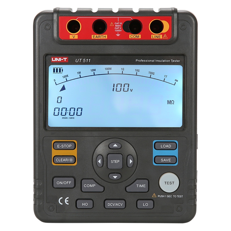Tester Rezistenta Izolatie Uni-T UT511, 100V-1000V Test, Izolatie 10GOhm, Autoscalare, Tensiune DC/AC, Iluminare Fundal [2]