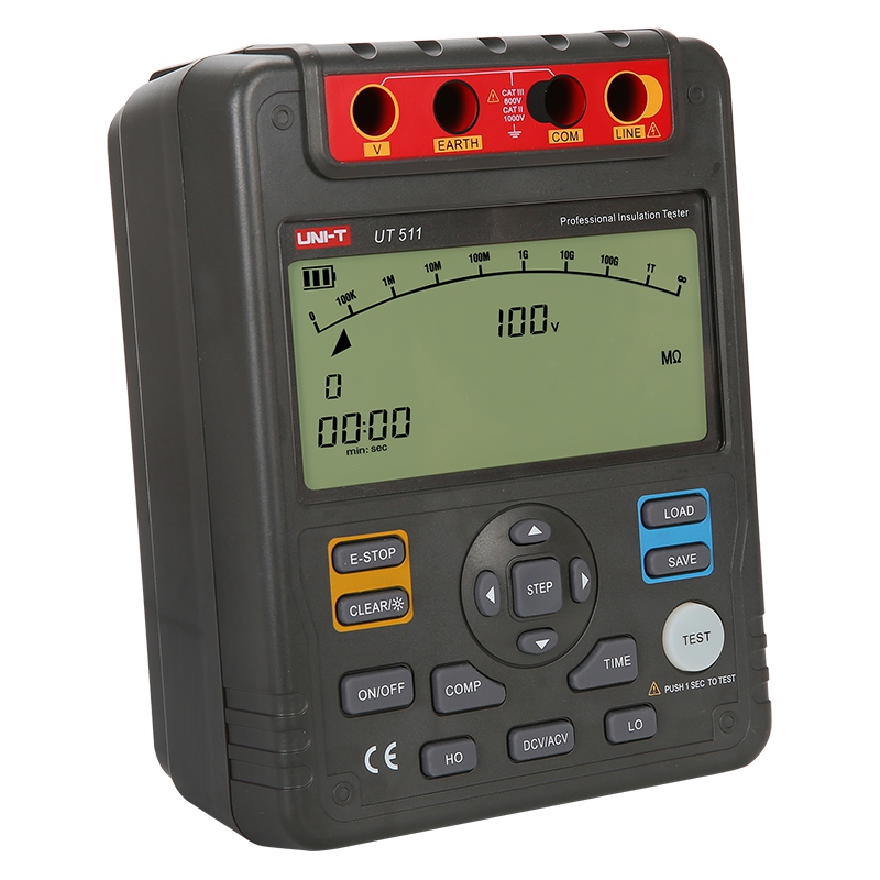 Tester Rezistenta Izolatie Uni-T UT511, 100V-1000V Test, Izolatie 10GOhm, Autoscalare, Tensiune DC/AC, Iluminare Fundal [5]
