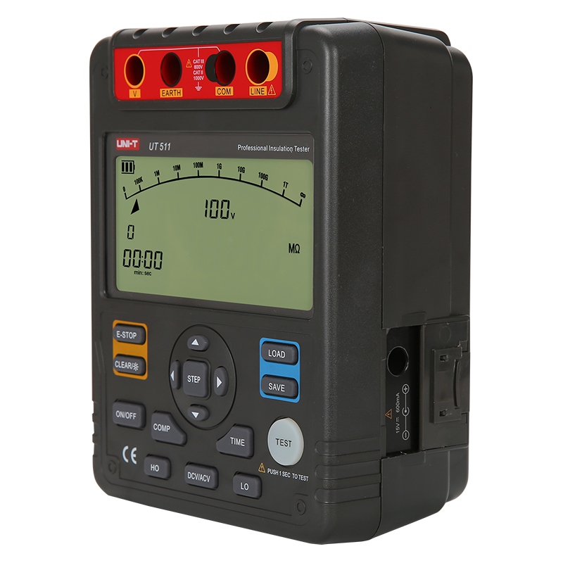 Tester Rezistenta Izolatie Uni-T UT511, 100V-1000V Test, Izolatie 10GOhm, Autoscalare, Tensiune DC/AC, Iluminare Fundal [6]