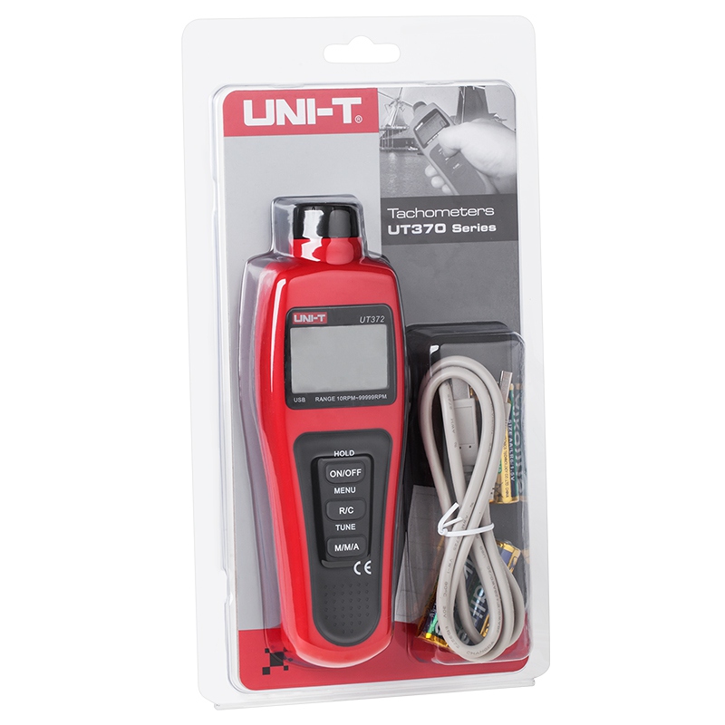 Tahometru Digital Uni-T UT372, 10-99999 RPM, USB, Valori MAX/MIN/Mediu, Afisaj LCD [2]