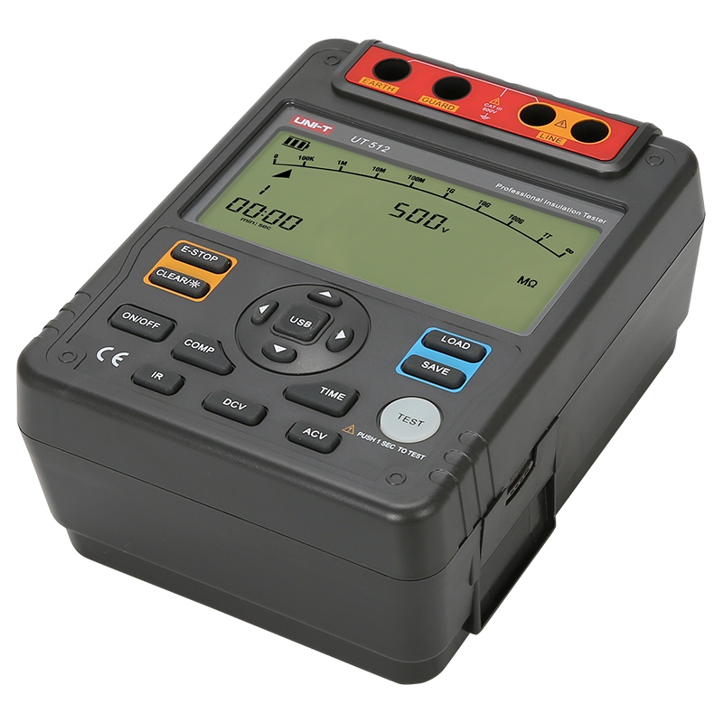 Tester Rezistenta Izolatie Uni-T UT512, 500V-2500V Test, Izolatie 10GOhm, Tensiune DC/AC 600V, Afisaj LCD Mare [3]