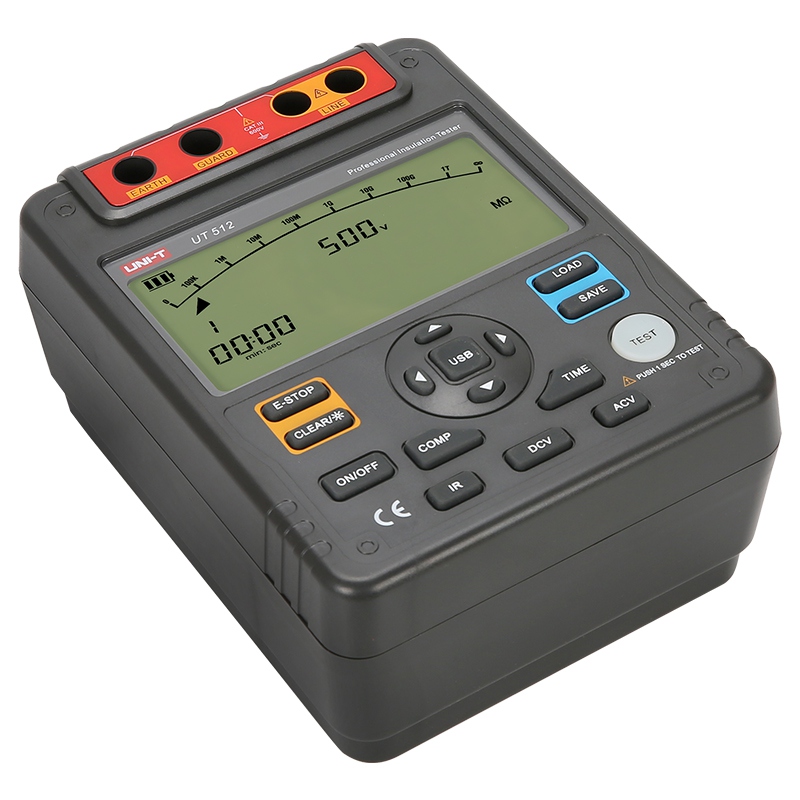 Tester Rezistenta Izolatie Uni-T UT512, 500V-2500V Test, Izolatie 10GOhm, Tensiune DC/AC 600V, Afisaj LCD Mare [4]