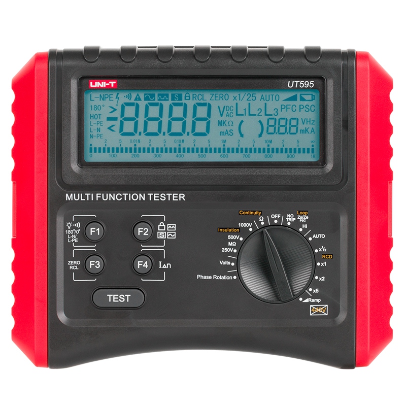 Tester Rezistenta Izolatie Uni-T UT595, 250V-1000V Test, RCD 10-500mA, Succesiune Faze, Impedanta, Tensiune AC/DC 440V [1]