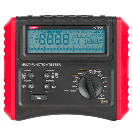 Testere - Tester Rezistenta Izolatie Uni-T UT595, 250V-1000V Test, RCD 10-500mA, Succesiune Faze, Impedanta, Tensiune AC/DC 440V