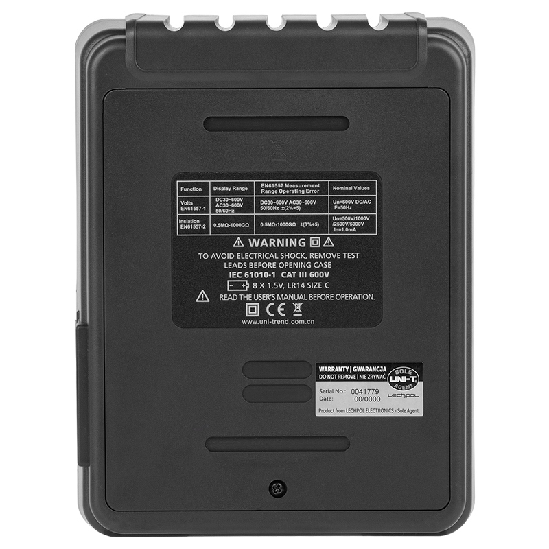 Tester Rezistenta Izolatie Uni-T UT513A, 500V-5000V Test, Izolatie 1000GOhm, USB, Memorie 18 Citiri, Index Polarizare [4]