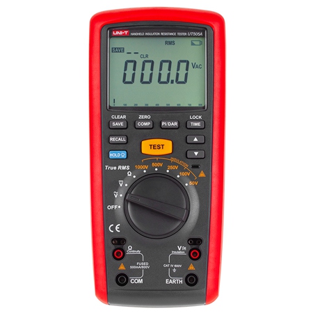 Testere - Tester Rezistenta Izolatie Uni-T UT505A, 50V-1000V Test, Izolatie 20GOhm, Autoscalare, Oprire Automata, Continuitate