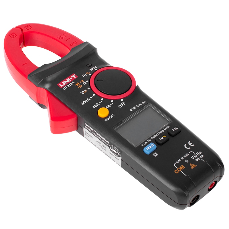 Clampmetru Digital Uni-T UT213A, Frecventa 1MHz, Capacitate 100µF, 400A AC, NCV, Iluminare Masurare, Oprire Automata [3]
