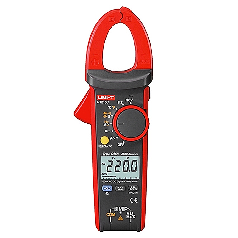 Clampmetru Digital Uni-T UT216C, 600A AC/DC, True RMS, Temperatura 1000°C, Frecventa 1MHz, Capacitate, NCV [1]