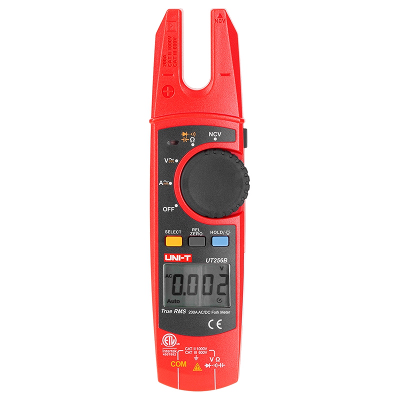Multimetru Digital Uni-T UT256B, Tip Furca, True RMS, 200A AC/DC, Capacitate 60mF, NCV, Oprire Automata [1]