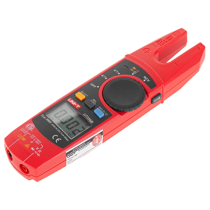 Multimetru Digital Uni-T UT256B, Tip Furca, True RMS, 200A AC/DC, Capacitate 60mF, NCV, Oprire Automata [3]