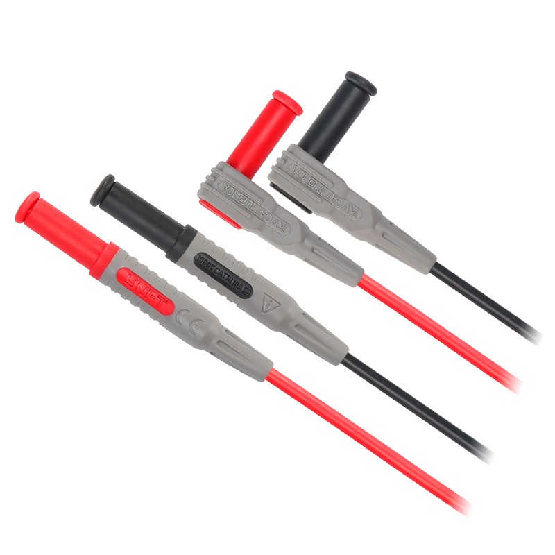 Sonde Testare Multimetru Uni-T 100cm, 10A 1000V CAT III, Mufe in Unghi Drept [1]