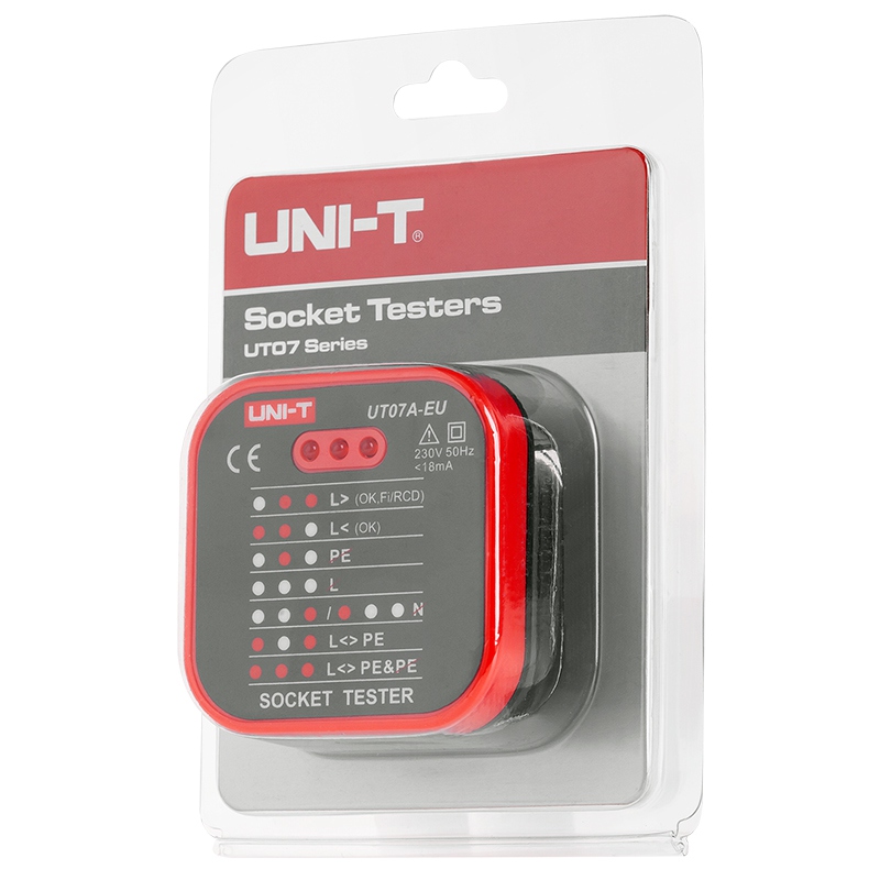 Tester Priza 230V AC Uni-T UT07A-EU, Verificare Impamantare, IP40, Standarde CAT II 300V [3]