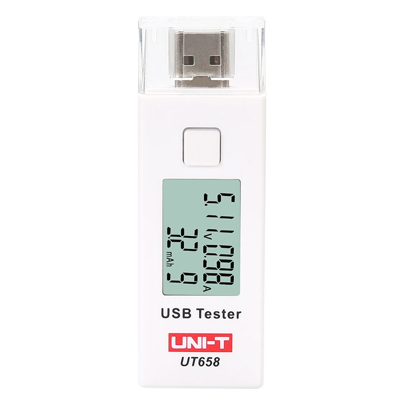 Tester Mufe USB Uni-T UT658, Tensiune 3-9V, Curent 0-3A, Capacitate 9999mAh, Iluminare LCD [1]