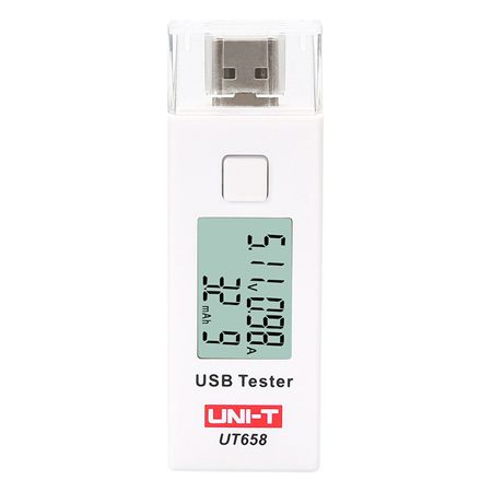 Testere - Tester Mufe USB Uni-T UT658, Tensiune 3-9V, Curent 0-3A, Capacitate 9999mAh, Iluminare LCD