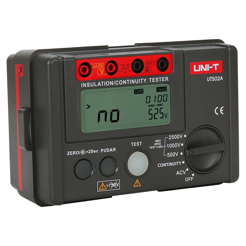 Tester Rezistenta Izolatie Uni-T UT502A, 500V-2500V Test, Izolatie 20GOhm, Autoscalare, Buzzer, Avertizare Inalta Tensiune [5]