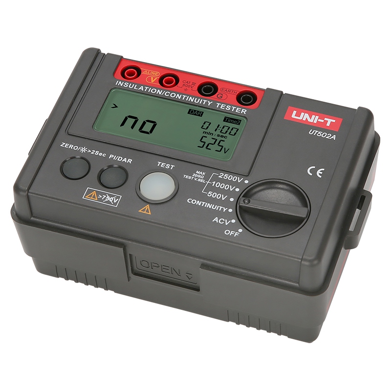 Tester Rezistenta Izolatie Uni-T UT502A, 500V-2500V Test, Izolatie 20GOhm, Autoscalare, Buzzer, Avertizare Inalta Tensiune [6]
