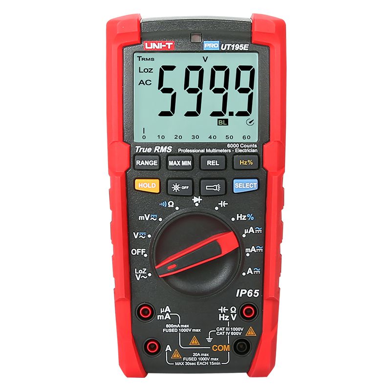 Multimetru Digital Uni-T UT195E, True RMS, Frecventa 10MHz, LoZ, Capacitate, CAT III, Autoscalare, MAX/MIN, IP54 [1]