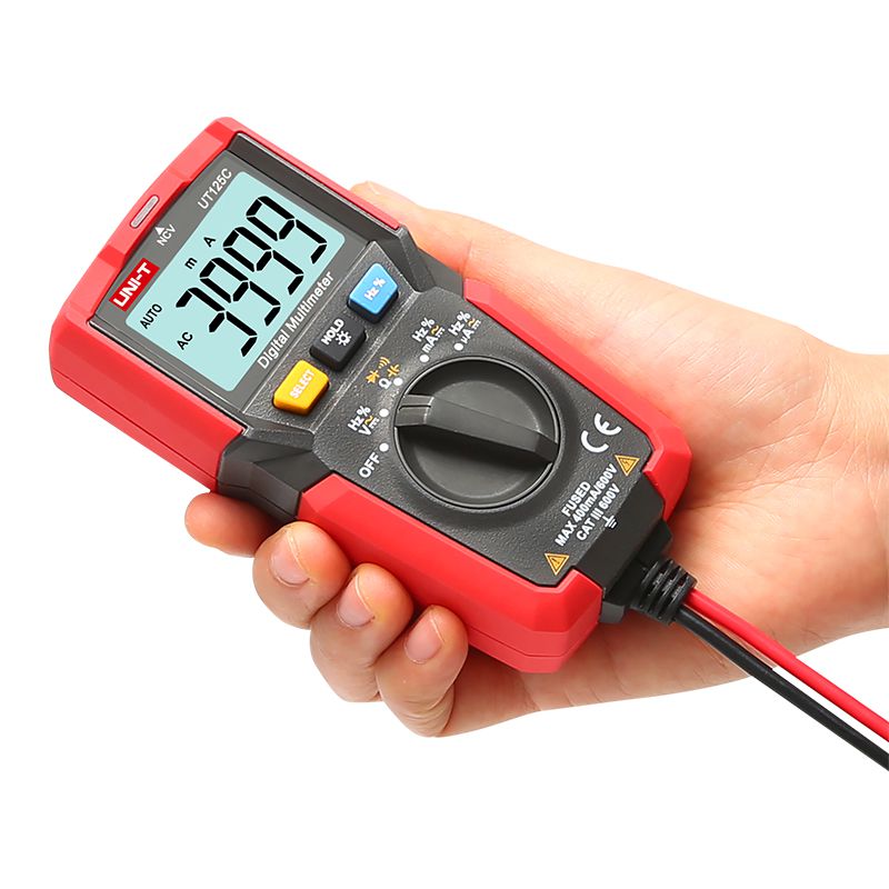 Multimetru Digital Uni-T UT125C, Compact Buzunar, Temperatura, Capacitate 100µF, Frecventa 60kHz, NCV, CAT III 600V [3]