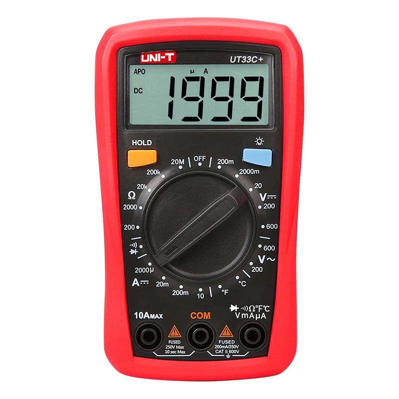 Multimetru Digital Uni-T UT33C+, Temperatura 1000°C, Autoscalare, Testare Diode, Buzzer, Iluminare Automata, Compact [1]